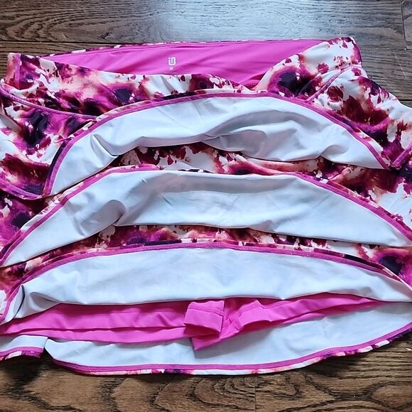 Ideology Women’s Tie Dye Flounce Active Skort Pink Shock Size 2X Activewear NWT - Picture 6 of 9